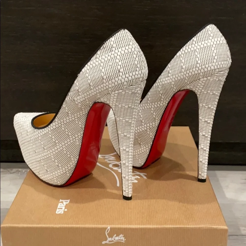 Louboutin Daffodile 160 Panama Heels - 38.5 - Picture 3 of 7